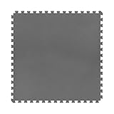 IncStores 1 Inch Thick MMA Foam Flooring Tiles | Extra Thick Interlocking Foam Tiles for Mixed Martial Arts Floor Protection in Your Home Gym, Training Facility, and More | Black/Grey, 2 Tiles