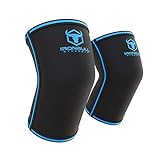 Elbow Sleeves 5mm (1 Pair) - High Performance Elbow Sleeve Support for Weightlifting, Weight Training & Powerlifting - Best Compression Straps - for Men and Women (XXX-Large, Black/Blue)