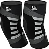 Nordic Lifting Elbow Compression Sleeves (1 Pair) - Support for Tendonitis Prevention & Recovery (Medium)