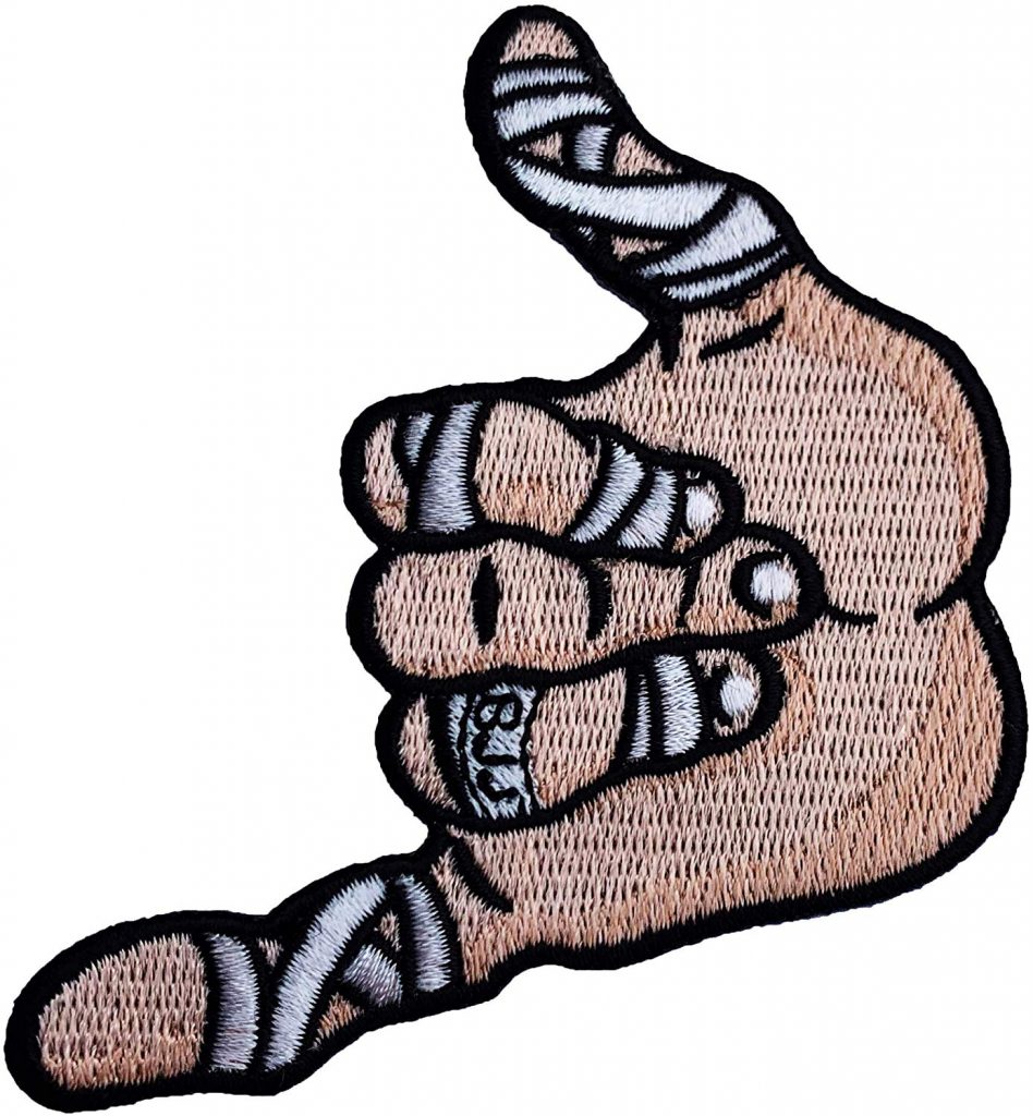 Best BJJ Gi Patches Shaka Hand Cutout